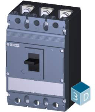 circuit breaker 3VJ1 IEC framesize 3VJ12 250A line protection ATFM 3-pole Icu=25kA@415V Ics=75% Icu In=250A overload protection Ir=200A...250A short-circuit protection Ii=10 x In Screw connection