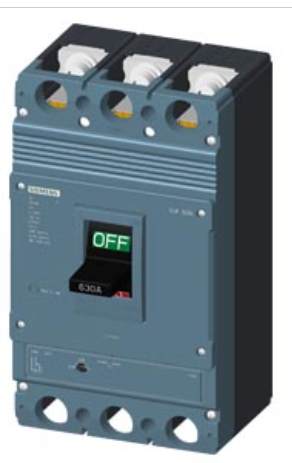 circuit breaker 3VJ1 IEC framesize 3VJ14 630A line protection ATFM 3-pole Icu=36kA@415V Ics=75% Icu In=630A overload protection Ir=504A..630A short-circuit protection Ii=10 x In Screw connection