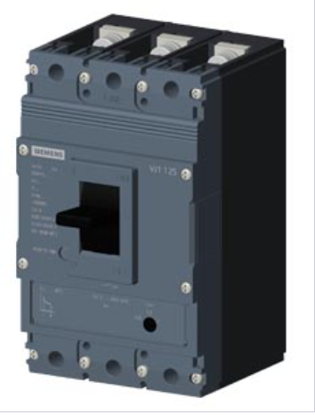 circuit breaker 3VJ1 IEC framesize 3VJ11 125A line protection ATFM 3-pole Icu=55kA@415V Ics=75% Icu In=32A overload protection Ir=25.6A...32A short-circuit protection Ii=600A Screw connection