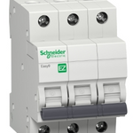 Miniature circuit breaker, Easy9, 3P, 6 A, C curve, 6000 A