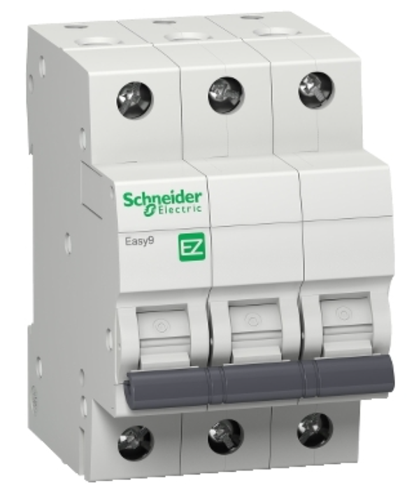 Miniature circuit breaker, Easy9, 3P, 16 A, C curve, 10000 A