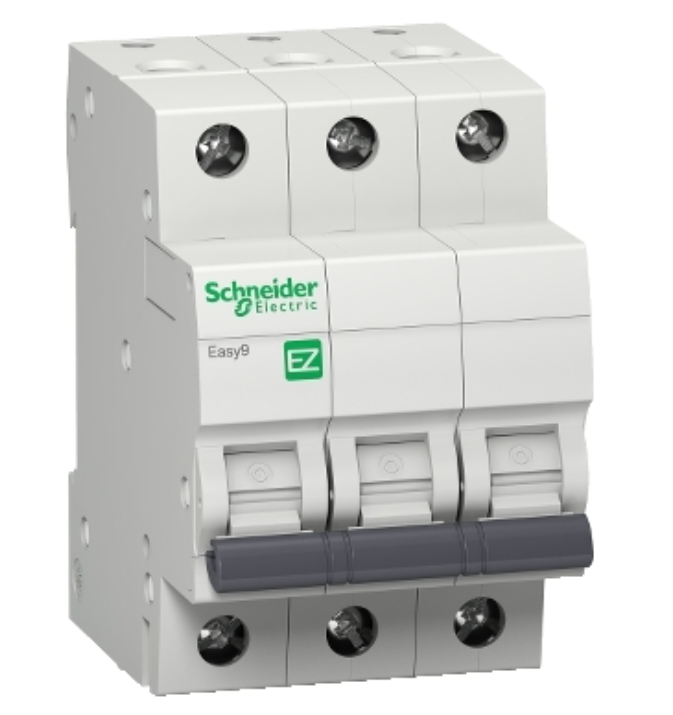Miniature circuit breaker, Easy9, 3P, 40 A, C curve, 10000 A