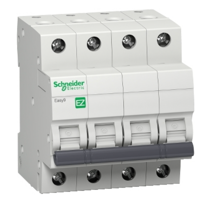 Miniature circuit breaker, Easy9, 4P, 32 A, C curve, 10000 A
