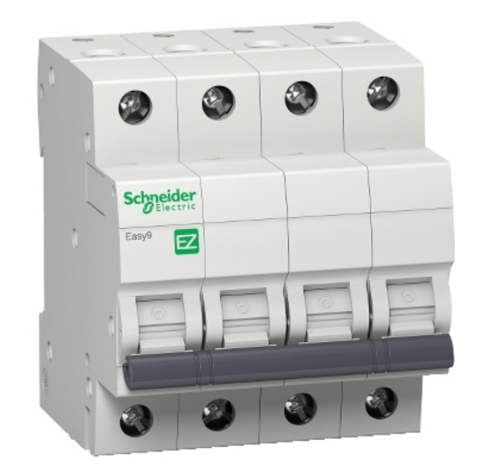 Miniature circuit breaker, Easy9, 4P, 40 A, C curve, 10000 A