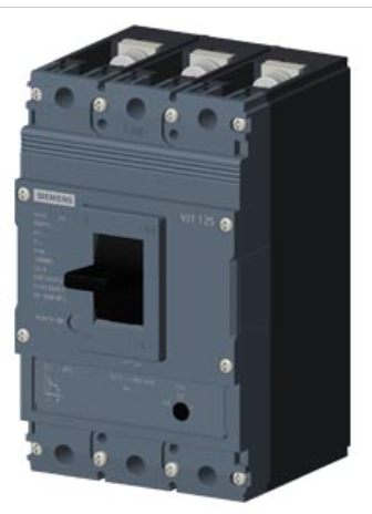 circuit breaker 3VJ1 IEC framesize 3VJ11 125A line protection ATFM 3-pole Icu=55kA@415V Ics=75% Icu In=80A overload protection Ir=64A...80A short-circuit protection Ii=10 x In Screw connection