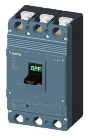 circuit breaker 3VJ1 IEC framesize 3VJ14 630A line protection ATFM 3-pole Icu=55kA@415V Ics=75% Icu In=630A overload protection Ir=504A..630A short-circuit protection Ii=10 x In Screw connection