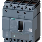 circuit breaker 3VA1 IEC Frame 160 breaking capacity class N Icu=25 kA @ 415 V 4-pole, line protection TM220, ATFM, In=80 A overload protection Ir=56 A...80 A short-circuit protection Ii=10 x In neutral conductor protection 100% nut keeper kit