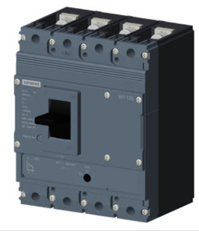 circuit breaker 3VJ1 IEC framesize 3VJ11 125A line protection ATFM 4-pole Icu=36kA@415V Ics=75% Icu In=32A overload protection Ir=25.6A...32A short-circuit protection Ii=600A Screw connection