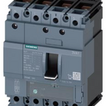 circuit breaker 3VA1 IEC Frame 160 breaking capacity class S Icu=36 kA @ 415 V 4-pole, line protection TM220, ATFM, In=80 A overload protection Ir=56 A...80 A short-circuit protection Ii=10 x In neutral conductor protection 100% nut keeper kit