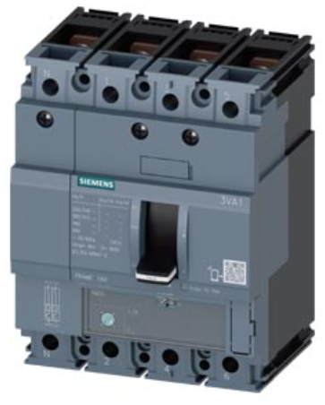 circuit breaker 3VA1 IEC Frame 160 breaking capacity class S Icu=36 kA @ 415 V 4-pole, line protection TM220, ATFM, In=80 A overload protection Ir=56 A...80 A short-circuit protection Ii=10 x In neutral conductor protection 100% nut keeper kit