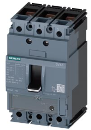 circuit breaker 3VA1 IEC Frame 160 breaking capacity class M Icu=55 kA @ 415 V 3-pole, starter protection TM120M, AM, In=63 A without overload protection short-circuit protection Ii=7...16 x In nut keeper kit