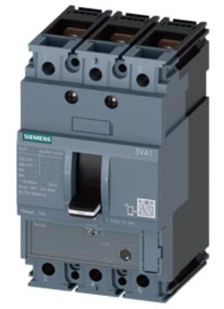 circuit breaker 3VA1 IEC Frame 160 breaking capacity class M Icu=55 kA @ 415 V 3-pole, starter protection TM120M, AM, In=100 A without overload protection short-circuit protection Ii=7...16 x In nut keeper kit