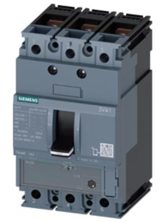 circuit breaker 3VA1 IEC Frame 160 breaking capacity class H Icu=70 kA @ 415 V 3-pole, starter protection TM120M, AM, In=40 A without overload protection short-circuit protection Ii=7...16 x In nut keeper kit