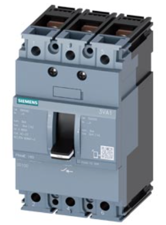 switch disconnector 3VA1 IEC frame 160 3-pole SD100, In=100A without overload protection w/o short-circuit protection nut keeper kit