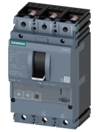 circuit breaker 3VA2 IEC Frame 100 breaking capacity class S Icu=36 kA @ 415 V 3-pole, line protection ETU320, LI, In=40 A overload protection Ir=16 A...40 A short-circuit protection Ii=1.5...12 x In nut keeper kit