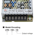 Mean Well 12V Power Supply LRS-150-12, Enclosed DC 150W 12.5A Single Output Switching Power Supply, with a Terminal Cover