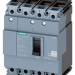 circuit breaker 3VM1 IEC frame 160 breaking capacity class M Icu=55kA @ 415V 4-pole, line protection TM210, FTFM, In=100A overload protection Ir=100A, not adjustable short-circuit protection