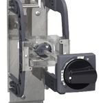 Mounting bracket kit with extended rotary handle, TeSys U, IP54, black handle, with trip indication, for LUB