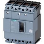 circuit breaker 3VM1 IEC frame 160 breaking capacity class M Icu=55kA @ 415V 4-pole, line protection TM210, FTFM, In=63A overload protection Ir=63A, not adjustable short-circuit protection