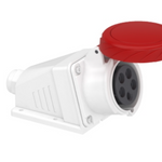 PratiKa socket - screw - angled - 16A - 3P + N + E - 380...415 V AC - wall