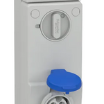 Unika interlocked socket - 16 A - 2P + E - 200...250 V AC - IP44 - wall