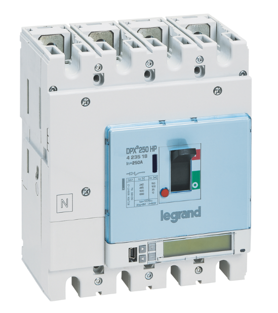 Circuit breaker DPX³ 250HP 4 poles,rated current of 250A and S10 electronic protection unit