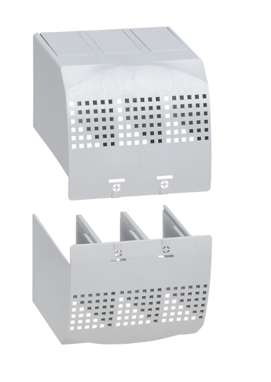 DPX³ 125 HP - Set of spreaders for connection to DPX³ 125 HP devices - Terminal shield front 3P - Set of 3 for 3-pole devices