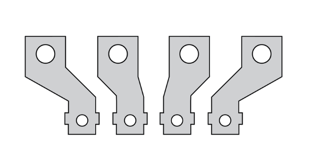 Set of spreder for connection to DRX/DPX3 250 HP 4P devices