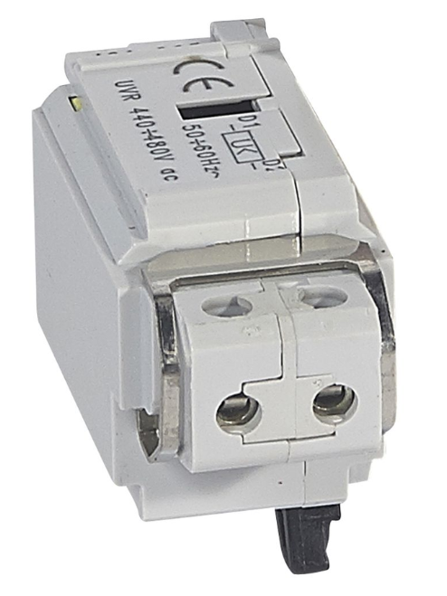 Undervoltage release - For DPX³ - 440-480V~ control supply - Instant remote tripping for DPX³ 160/250 - Screw connection