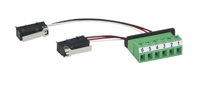 DPX³ 250 Hp - Auxiliary contact for rotary handles - 1 N/C + 1 N/O contacts - Halogen free - Compact 28x76x48mm
