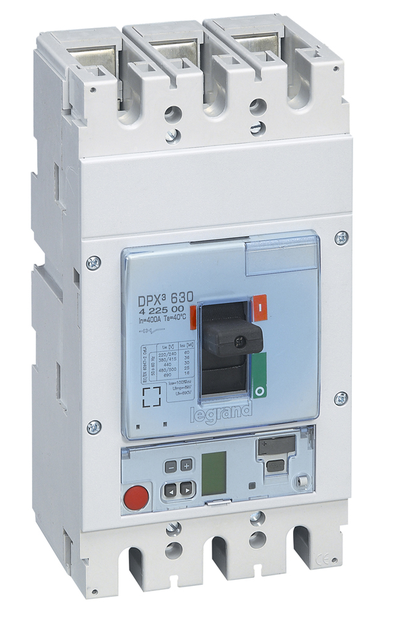 Circuit breaker DPX³ 630,4 poles, with rated current of 320A and thermal magnetic protection.
