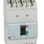 DPX³160 thermal magnetic release circuit breaker, 3 poles, with rated current of 80A and breaking capacity 16kA