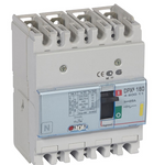 DPX³160 thermal magnetic release circuit breaker, 4 poles, with rated current of 25A and breaking capacity 16kA