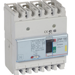DPX³160 thermal magnetic release circuit breaker, 4 poles, with rated current of 63A and breaking capacity 16kA
