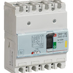 DPX³160 thermal magnetic release circuit breaker, 4 poles, with rated current of 125A and breaking capacity 16kA