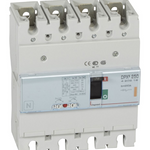 DPX³250 thermal magnetic release circuit breaker, 4 poles 250A and breaking capacity 25kA