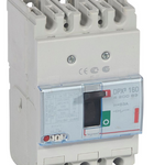DPX³160 thermal magnetic release circuit breaker, 3 poles, with rated current of 63A and breaking capacity 36kA