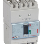 DPX³160 thermal magnetic release circuit breaker, 3 poles, with rated current of 100A and breaking capacity 36kA