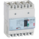 DPX³160 thermal magnetic release circuit breaker, 4 poles, with rated current of 16A and breaking capacity 36kA