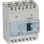 DPX³160 thermal magnetic release circuit breaker, 4 poles, with rated current of 63A and breaking capacity 36kA