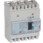 DPX³160 thermal magnetic release circuit breaker, 4 poles, with rated current of 80A and breaking capacity 36kA