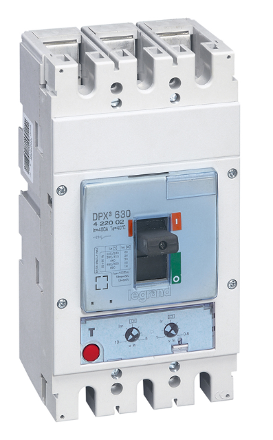 DPX³630 thermal magnetic release circuit breaker, 3 poles 400A and breaking capacity 36kA