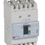 DPX³160 thermal magnetic release circuit breaker, 3 poles, with rated current of 63A and breaking capacity 50kA