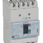DPX³160 thermal magnetic release circuit breaker, 3 poles, with rated current of 80A and breaking capacity 50kA