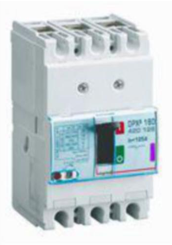 DPX³160 thermal magnetic release circuit breaker, 3 poles, with rated current of 125A and breaking capacity 50kA