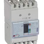 DPX³160 thermal magnetic release circuit breaker, 3 poles, with rated current of 160A and breaking capacity 50kA