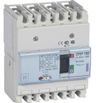DPX³160 thermal magnetic release circuit breaker, 4 poles, with rated current of 100A and breaking capacity 50kA