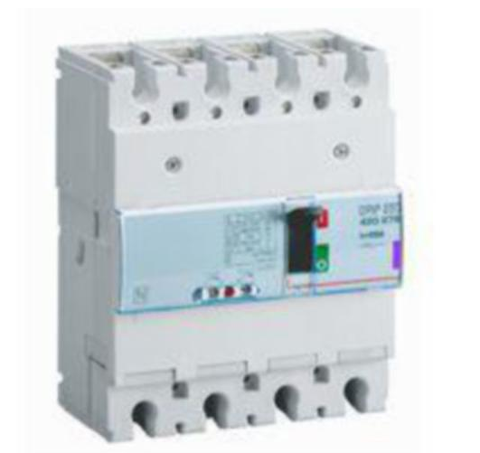DPX³250 thermal magnetic release circuit breaker, 4 poles 200A and breaking capacity 50kA