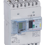 DPX³160 thermal magnetic release circuit breaker with earth leakage module, 4 poles 16A and breaking capacity 16kA