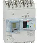 DPX³160 thermal magnetic release circuit breaker with earth leakage module, 4 poles 125A and breaking capacity 16kA